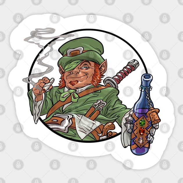 Party Leprechaun Sticker by AyotaIllustration